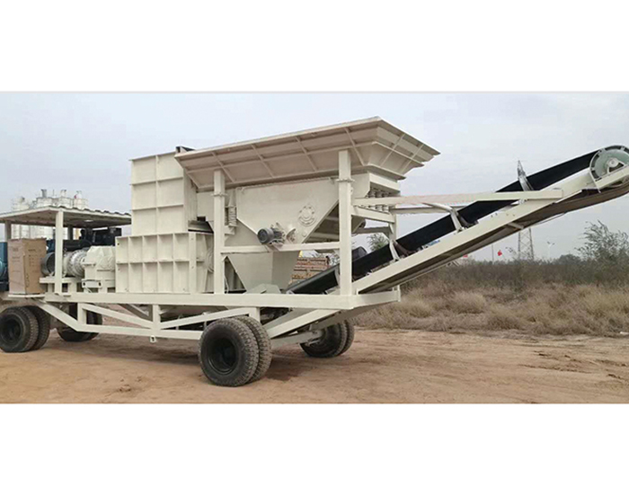 移动式振动筛对辊破